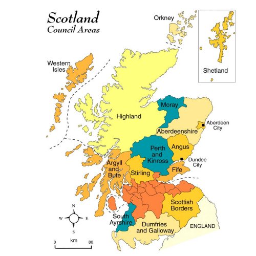 阿泊丁瑟爾(Aberdeenshire)位置圖